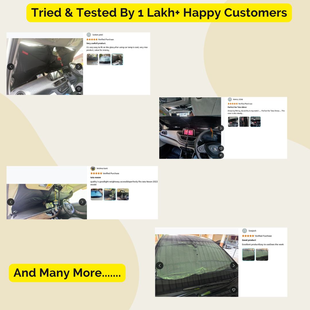 SunBlock NanoCool Car Sunshade Umbrella (Free Carry Bag)