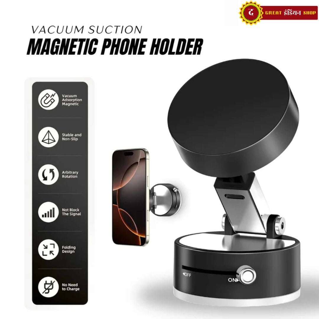 Smart Vacuum Magnetic Phone Holder (With 1 Year Warranty)