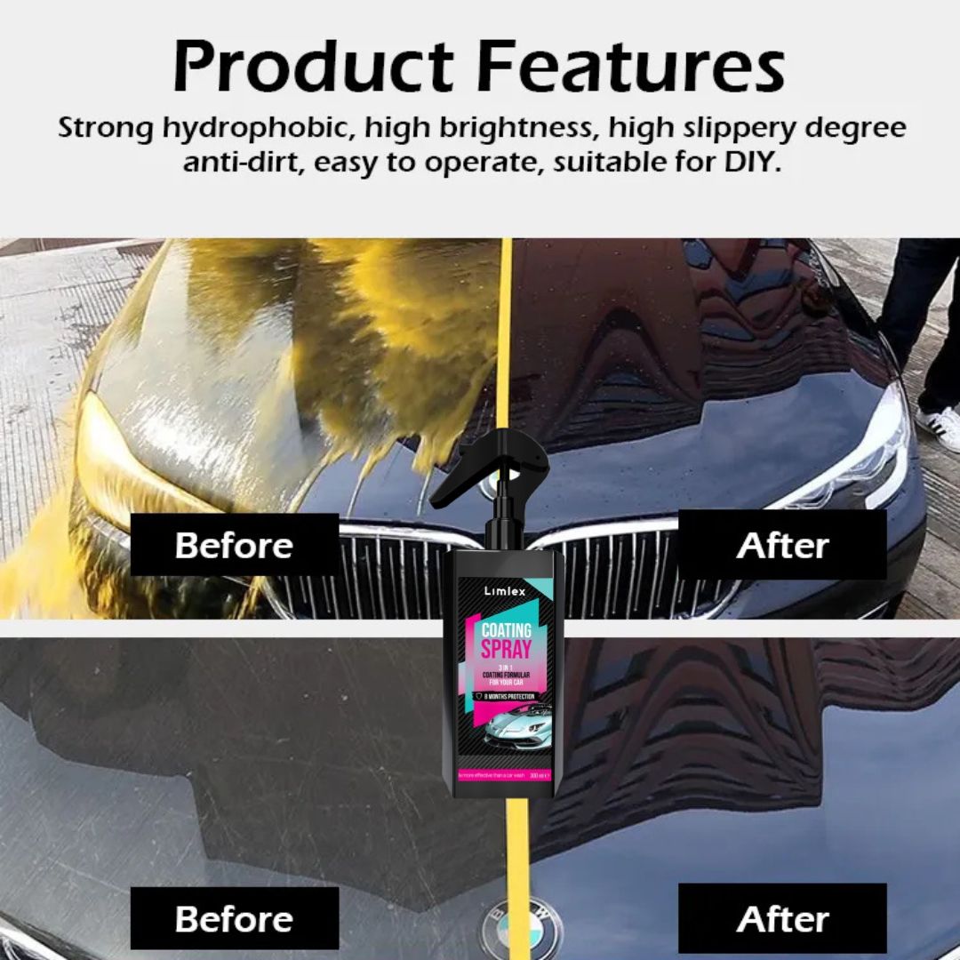 ShineXpert Pro Coating Spray (Free Foam Cleaner & Microfiber Cloth)