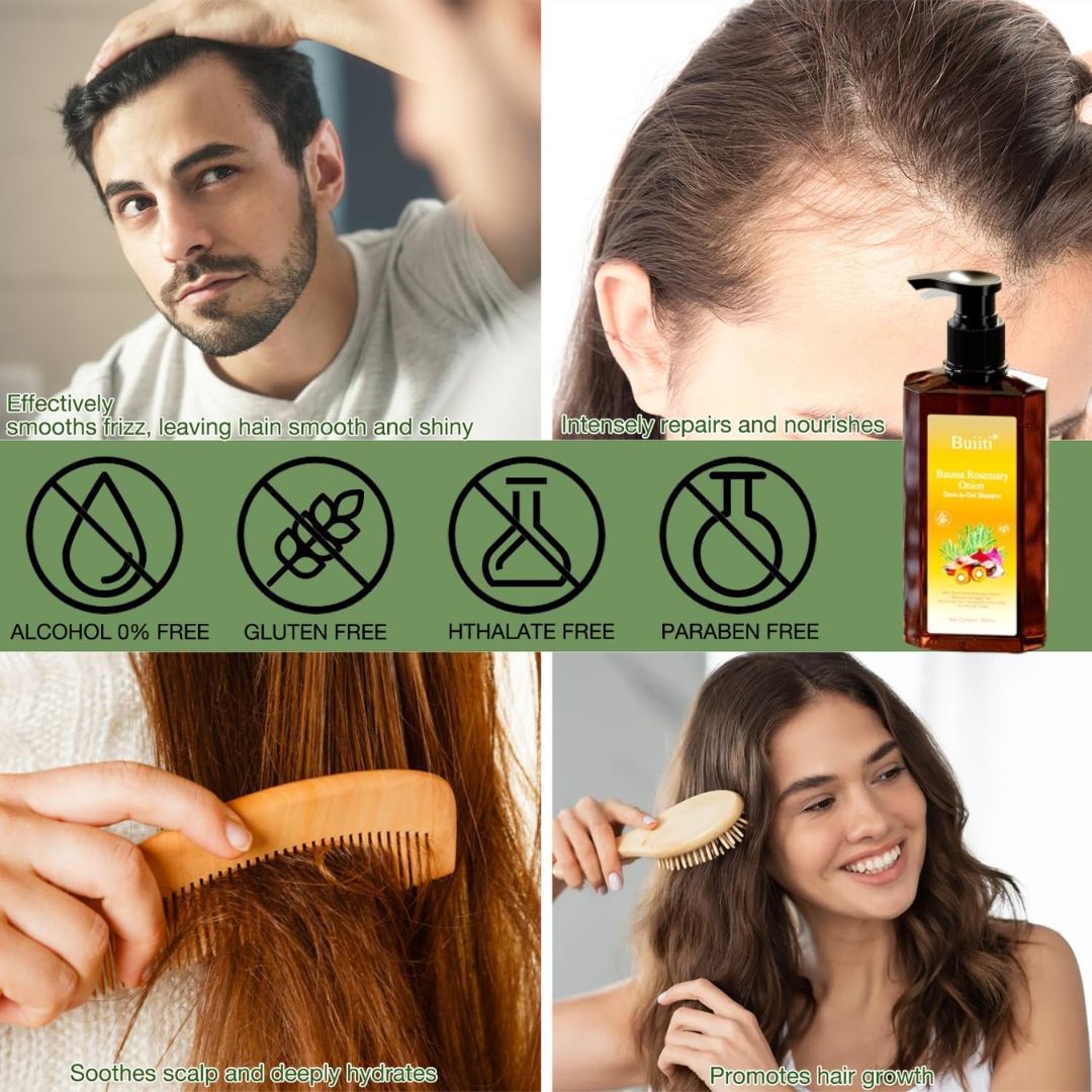 Buiti 3-in-1 Natural Anti Hair Fall Shampoo (Buy 1 Get 1 Free)