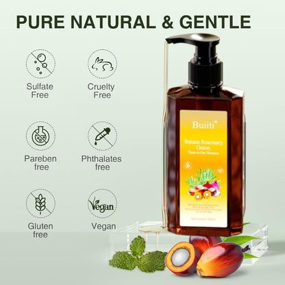 Buiti 3-in-1 Natural Anti Hair Fall Shampoo (Buy 1 Get 1 Free)