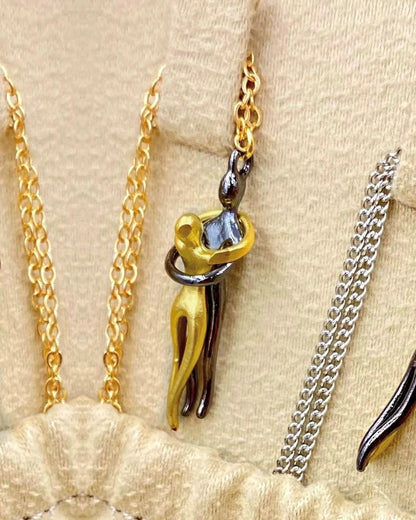 Forever Together Hug Couple Pendant
