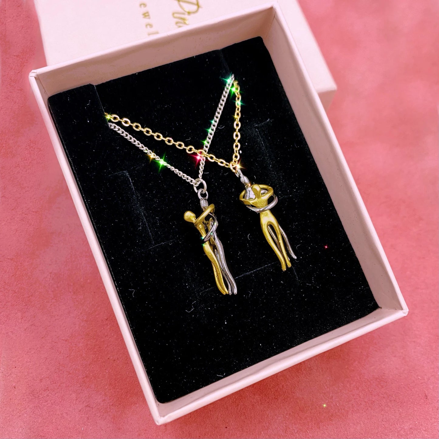 Forever Together Hug Couple Pendant